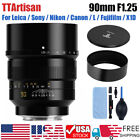 TTArtisan 90mm F1.25 for Leica M/ Sony / Nikon / for Canon / L / Fuji / X1D