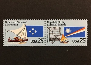 US 1990 set MNH ** sailing Marshall Islands Sc#2506-2507 pair - Picture 1 of 1