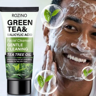 Green Tea & Salicylic Acid Facial Cleanser, Gentle Oil Cleaning Tea Tree P7V0 - Image 1 of 4