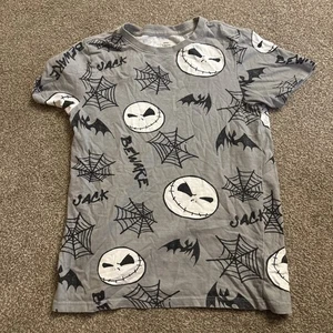 Disney Store Nightmare Before Christmas All Over Print T-Shirt B&W Größe M - Bild 1 von 5