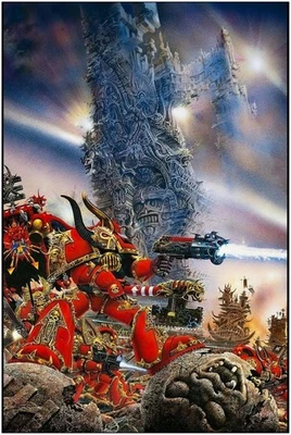 KORE ART STUDIOS CHAOS SPACE MARINES WARHAMMER POSTER – WORLD EATERS KHORNE WALL ART