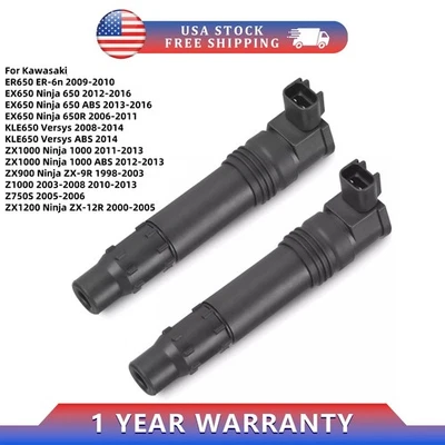 2x Bobinas de encendido para Kawasaki Ninja 650R EX650 2006-2011 Ninja ZX1000 2011-2013 Foto 1 de 4