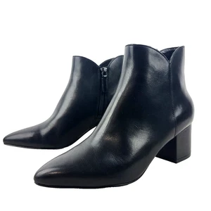 Cole Haan Elyse Women's Leather Booties Black Boots W14979 Size 7 - Picture 1 of 11