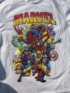 T Shirt Uomo Marvel Tg Media Buone Condizioni Thor Hulk Capitan America Bianca - Foto 1 di 7