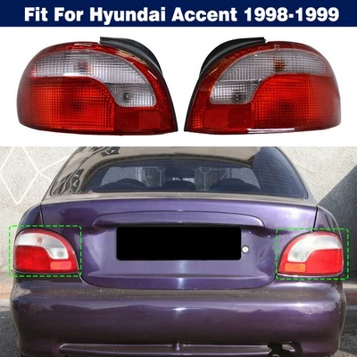 Conjunto de luces traseras de luz de freno trasera de 2 piezas para Hyundai Accent 1998-1999 Foto 1 de 4