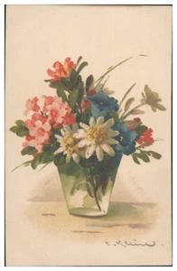 XX1061/ Catharina Klein schöne Litho AK Blumen - Picture 1 of 2