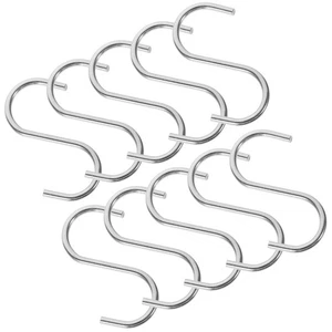 10 Pcs Stainless Steel Hook Kitchen Hooks Hanging Hangers Office Utensils - Photo 1/12