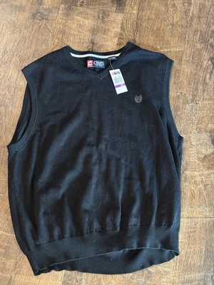 Новый с Ярлыками Chaps свитер жилет 2XL мужской черный - Изображение 1 из 4