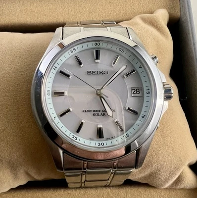 Seiko Radio Wave Control Solar Watch 7B22-0AY0 Japan Movement Boxed Excellent - Image 1 of 4