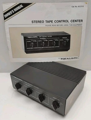 Vintage Realistic Three Deck Tape Control Center Radio Shack Stereo Type 42-2115 - Image 1 of 4