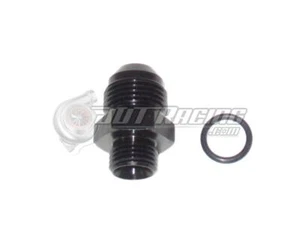 ORB-6 O-ring Boss AN6 6AN to AN8 8AN Male Adapter Fitting Black CNC Aluminum - Foto 1 di 4