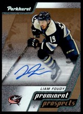 2020-21 Parkhurst Prominent Prospects Autographs Gold Liam Foudy Auto Columbus
