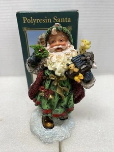 "Estatuilla de mesa de Papá Noel poliresina 6"" altura Navidad" - Imagen 1 de 9