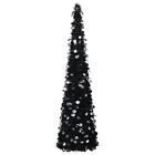 vidaXL Pop-up Artificial Christmas Tree Black 59.1" PET