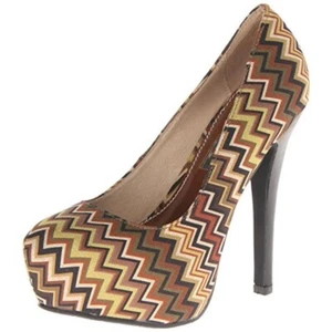 Neu TWO LIPS Swizzle ZickZack Multi Plateau Peeptoe Pumps Absätze 6 M - Bild 1 von 3