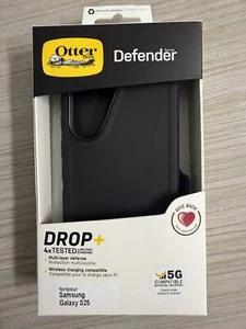 OtterBox Samsung Galaxy S25 Defender Series Case BLACK includes holster clip - Picture 1 of 1