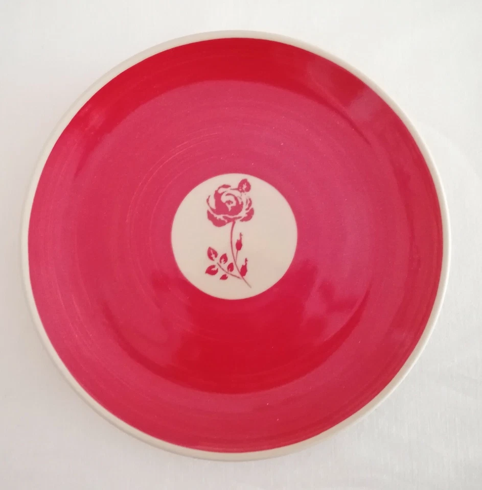 Geschenk Rose Teller Kuchenteller  Bunzlauer Keramik ni3313 Handarbeit must109 - Bild 1 von 1