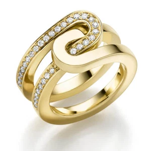 Ring aus 750 Gold Gelbgold mit Diamant-Brillanten 0,36 ct TW-SI - Bild 1 von 1