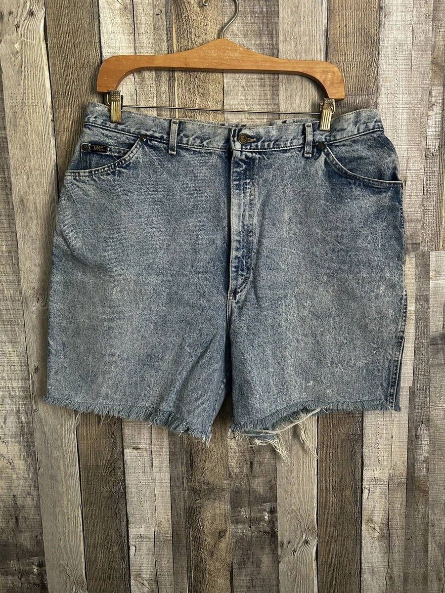 Vintage 1990's Lee Acid Wash Denim Cut Off Jean Shorts Jorts Men's