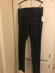 Lisette L Montreal Pants Womans Size 2 Gray Quinn Plaid Slim Ankle Pull On - Picture 1 of 4