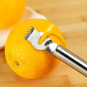 Zester Zestenreißer Edelstahl Reibe Zitrone äußersten-Fruchtschale Q1S5 M3I2 - Bild 1 von 9