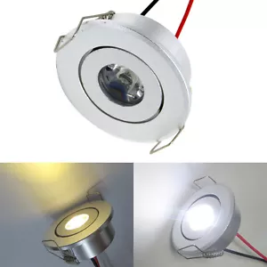 1W White/Warm LED Ceiling Down Light Recessed Cabinet lights 12~24V/ 85~265V - Picture 1 of 4