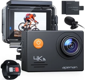 Cámara Acción Apeman A79 Deportiva 4k 20 MP 40m Impermeable Wifi HD Video - Imagen 1 de 4