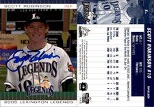 Scott Robinson Signed 2004 MultiAd Lexington Legends #22 Card Auto