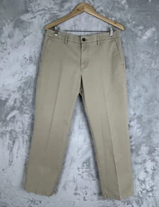 Haggar Pants Size 34/29 Men’s Beige Cotton Blend Trousers Straight Fit - Picture 1 of 11