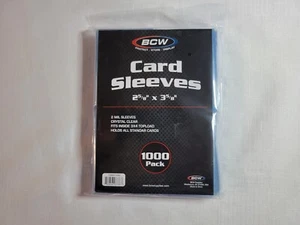 🔥 BCW Card Sleeves - 1000 Pack - Standard Size Penny Sleeve for Trading Cards ✈ - Picture 1 of 2