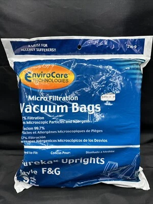 Type F and G Eureka Vacuum Cleaner Replacement Bag (9 Pack) Eureka F&G bags b3 - Image 1 of 4