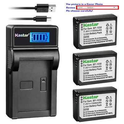 Cargador USB de batería LCD Kastar para Samsung ED-BP1030 ED-BP1130 NX200 NX210 Foto 1 de 4