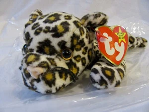 TY Original 1996 Beanie Baby FRECKLES Estilo Leopardo 4066 RARO Errores de Etiqueta - Imagen 1 de 9