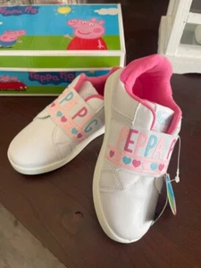 Zapatillas deportivas Peppa Pig niños Wutz talla 32 blanco corazón - Imagen 1 de 4