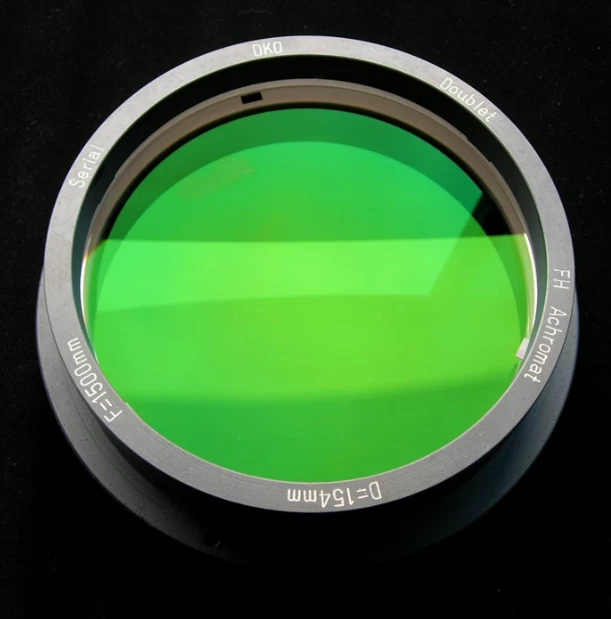 154mm refracting telescope objective lens with precision objective holder - Image 1 of 1