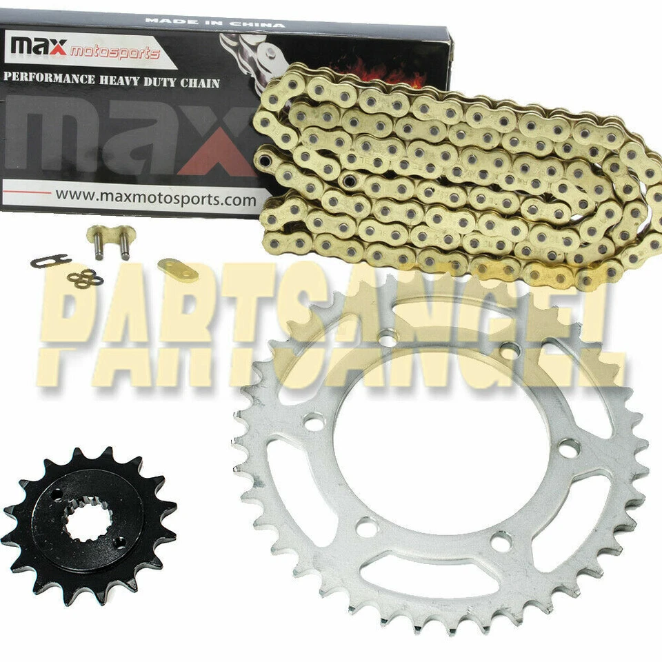Gold O-Ring Drive Chain & Sprocket Kit for Kawasaki KLX450 R KX450 F 2006-2018 - Image 1 of 1