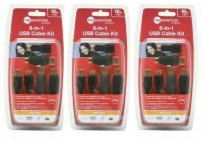 3 X 4.9M USB 2.0 Extension Cable + USB Adapter Kit. MicraDigital/Belkin Retail.  - Image 1 of 2