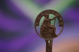 Boer War circa1901 penny, halfpenny and farthing coins fashioned into a spoon - Picture 1 of 12