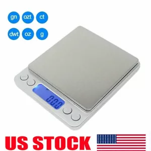 3KG Food Kitchen Scale Digital Gram Jewelry Gold Grain Food MiniSize Weight Loss - Picture 1 of 12