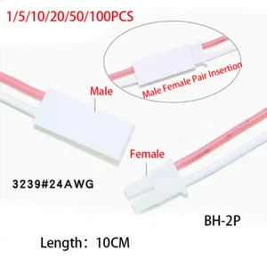 3.5mm LED Power Connection Wire BH-2P Male Female Butt Joint Terminal Wire 10CM - Picture 1 of 5