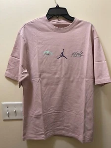 Jordan T-Shirt Men's Medium Beige Graphic Bulls 23 Short Sleeve DM1444-601 S224 - Picture 1 of 10