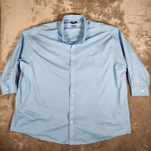 Cutter & Buck Men's 5XB Dress Shirt Long Sleeve Blue Button Up Cotton Blend - Picture 1 of 16