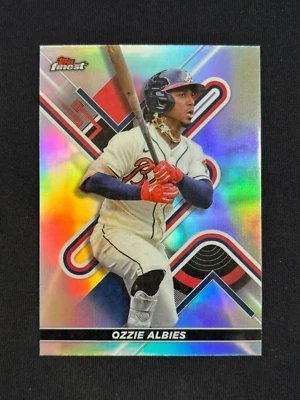 2022 Topps Finest  Refractor Ozzie Albies #32 Atlanta Braves - Image 1 of 2