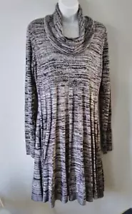 NEW_ STYLE & CO_ Sweater dress sparkly black and gray, Long Sleeve, SIZE: P.P. - Picture 1 of 6