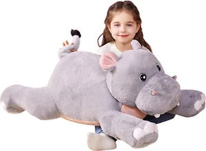 Peluche Ippopotamo Gigante,Grande Ippopotamo Carino Jumbo - Foto 1 di 8