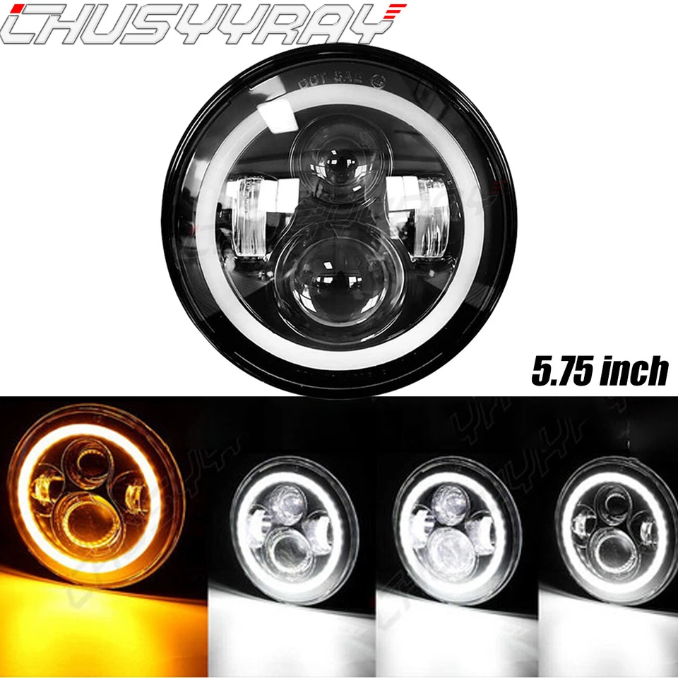 Proyector de faros LED Hi&Lo para Yamaha Virago 250 750 535 1100 Vmax 1200 5,75" Foto 1 de 4