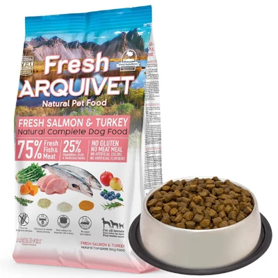 ARQUIVET Fresh halbfeuchtes Futter Lachs & Pute alle Rassen glutenfrei 10 kg - Bild 1 von 4