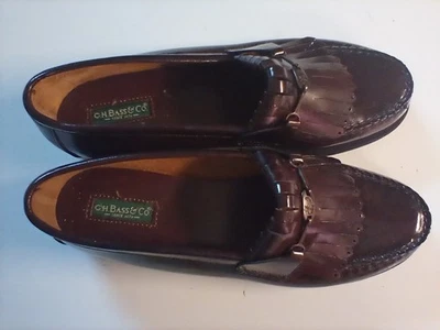 Mujer Marrón Bajo Kiltie Borla Weejuns Cuero Mocasines Superior Talla 8.5 Foto 1 de 4