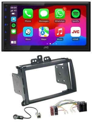 JVC Bluetooth 2DIN MP3 DAB USB Autoradio für Hyundai i20 09-12 schwarz - Bild 1 von 4