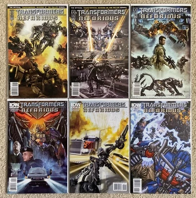 Quadrinhos Transformers Nefarious Revenge of Fallen 1-6 série completa conjunto 2010 IDW - Imagem 1 de 4